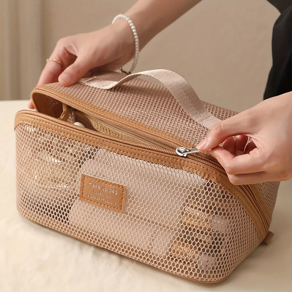 Makeup Organizer Female Toiletry Kit Bag Make Up Case Storage Pouch Lady Box Cosmetic Bag Organizer Bag For Travel Zip 250812