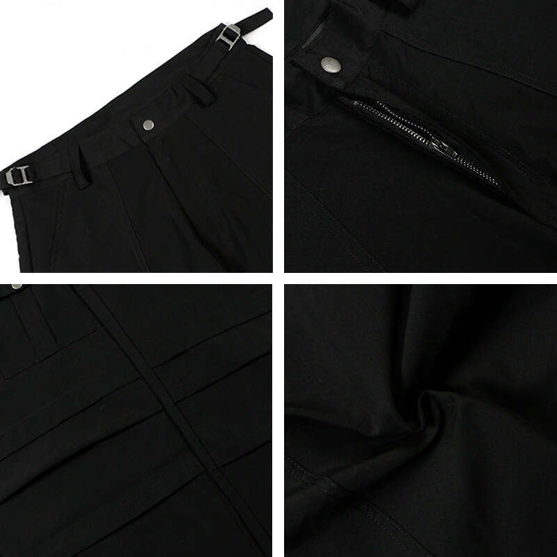 American Style Multi-Pocket Quick-Dry Cargo Unisex Trendy Loose Straight Casual Versatile Wide-Leg Paratrooper Pants B5