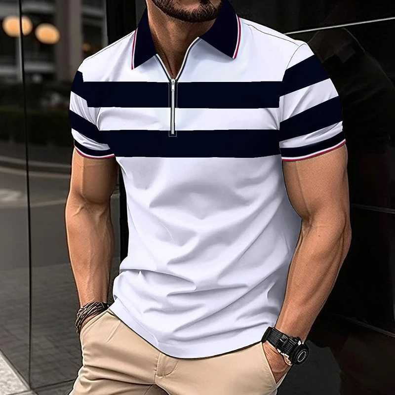 2025 Mens Summer Short Sleeve Polo Shirts Casual Breathable Comfortable Polo Shirt Print High Quality Mens T-Shirt Dropshipping XJ250804