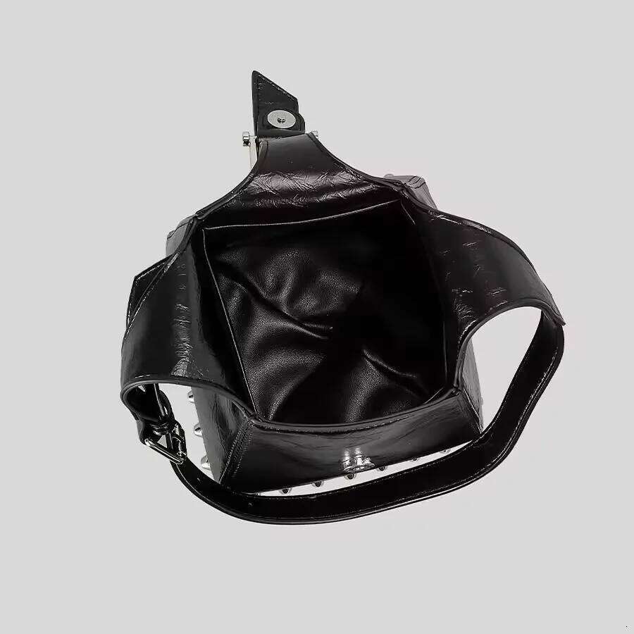 City Bag Bucket Bag For Women Designer Handbag Purse 2025 New In PU Mosaic Belt Buckle Rivet Decoration Underarm Shoulder