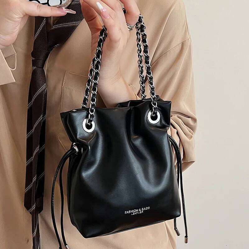 Hot Selling Summer New Women's Drawstring Bucket Bag - Trendy Crossbody & Handheld Purse In Saffiano Leather Designer Bags