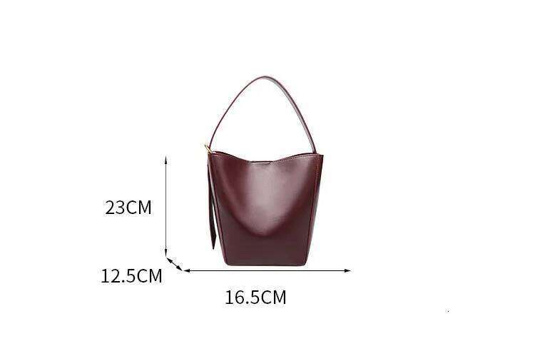 Fashion Retro Bucket High Quality PU Leather Tote Women Handbag Casual Shoulder Bag Shopping Crossbody Female Purse
