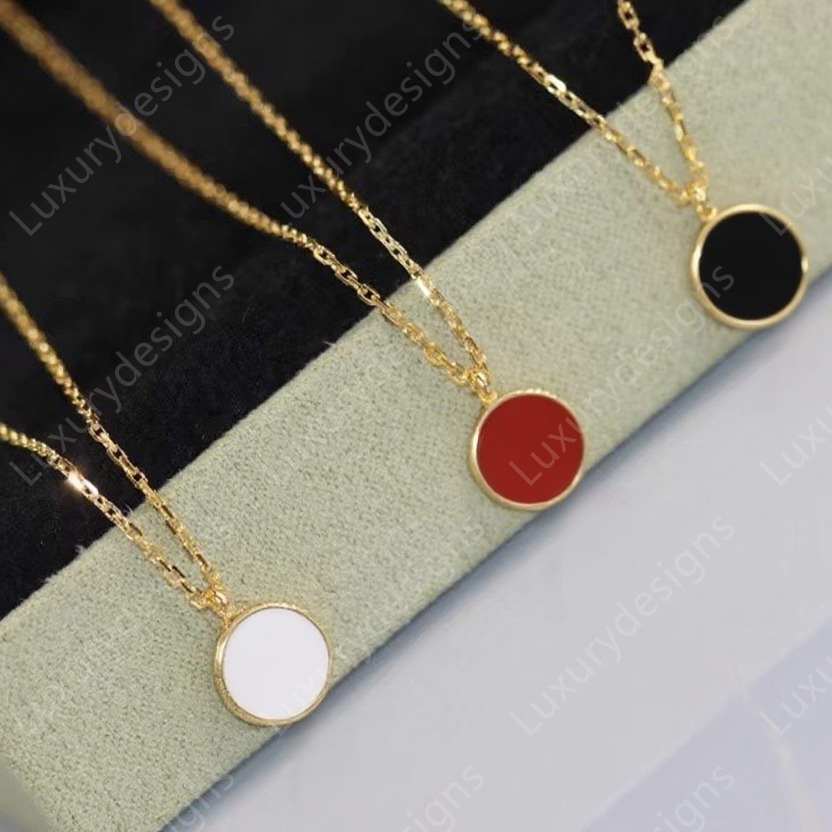 Dual Chalcedony Pendant Necklace Luxury Designer Necklace S925 Silver 18K Gold Plated Natural Fritillaria & Crystal High-end Jewelry with Green Box Packing