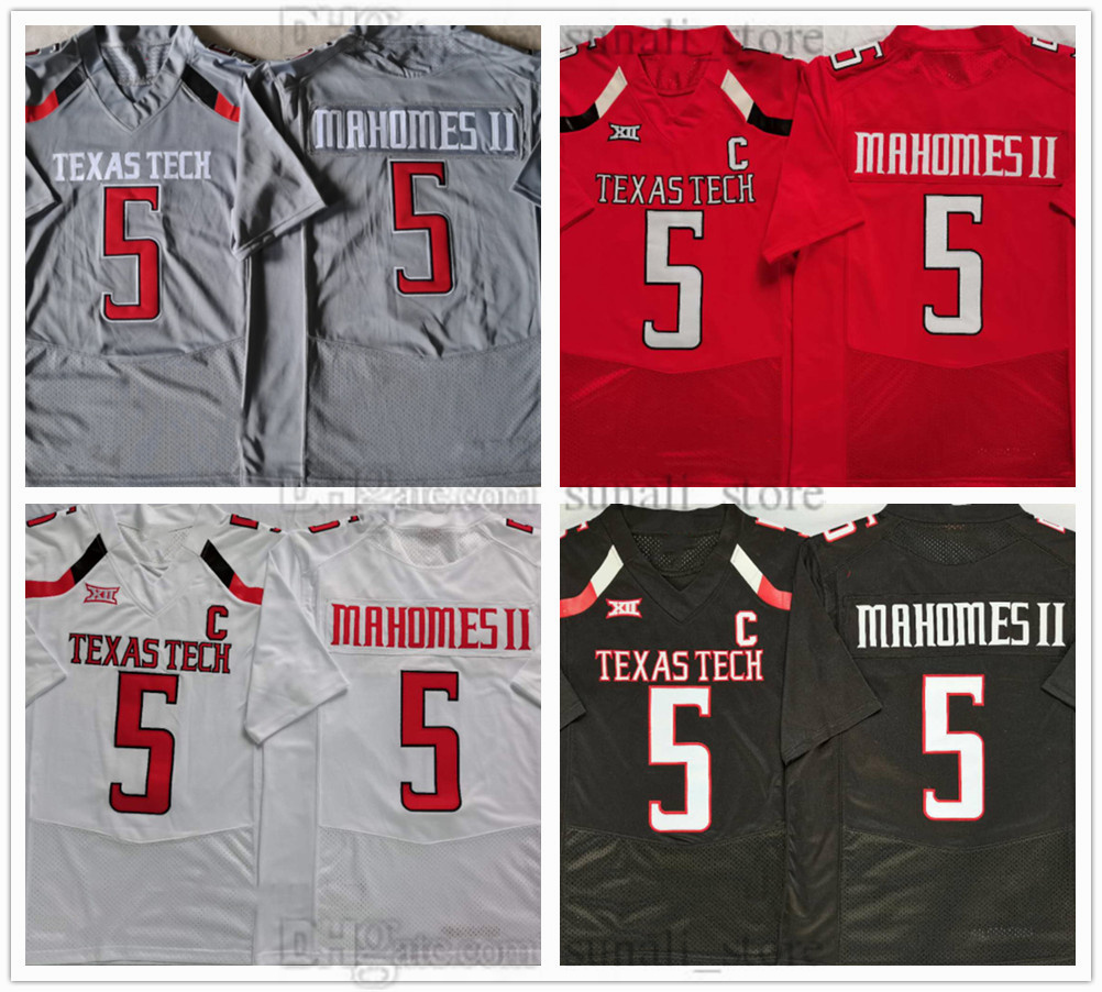 Men's TexasTech College Football Jerseys 5 Patrick Mahomes II All Stitched