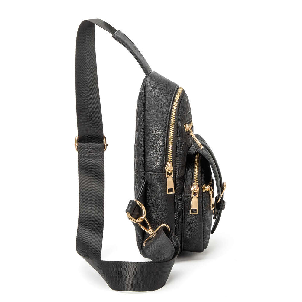Lacel Urwebin Womens Pattern Sling Bag Multi - Pocket Large Capacity Adjustable Strap Stylish Chest Bag for Daily Travel Casual Use shoulder bag 1