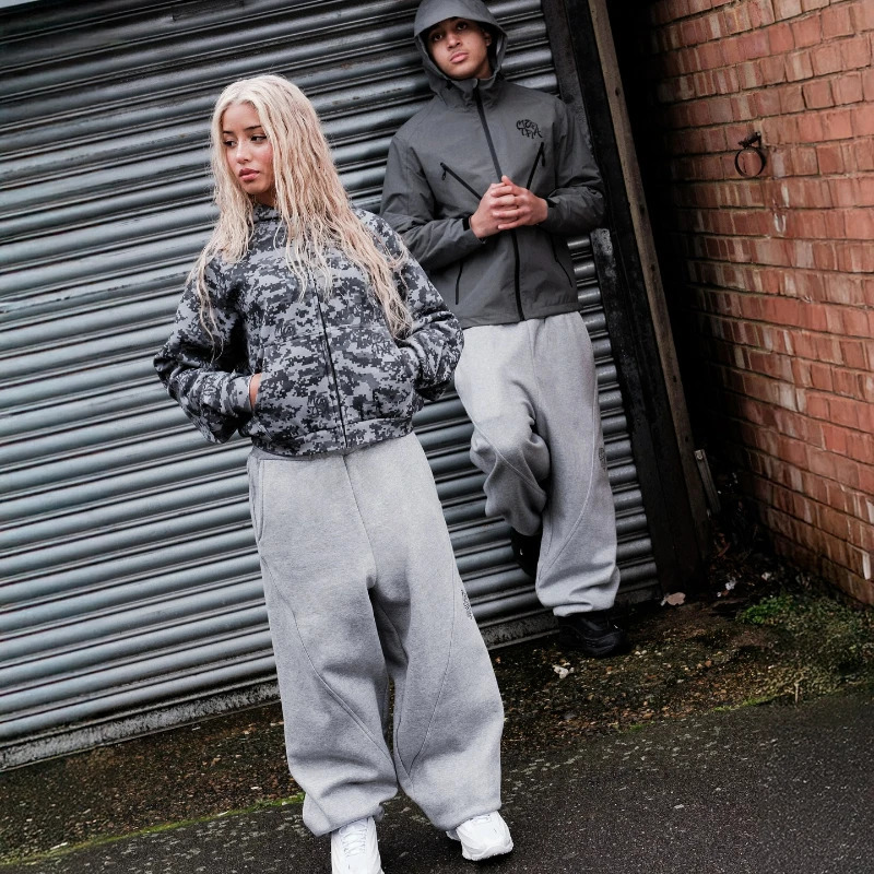 Y2K Trendy Joggers Street Retro Streamlined Seams Embroidery Unisex Sweatpants Hip Hop Harajuku Oversized Fit Casual Pants 250813