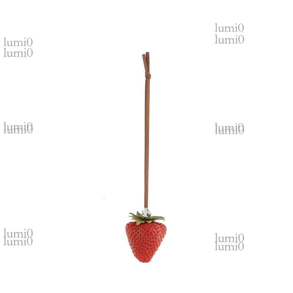 New Hot-Selling Two-Color 3D Realistic Fruit Big Strawberry Pendant Personalized Bag Keychain Accessory