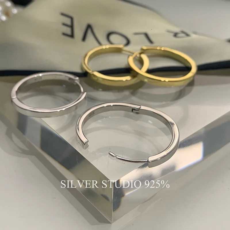 Fashion New Hot Sell Trend 925 Sterling Silver Circle Earrings for Women Real Silver Hoop Initial EarringsXJ250814