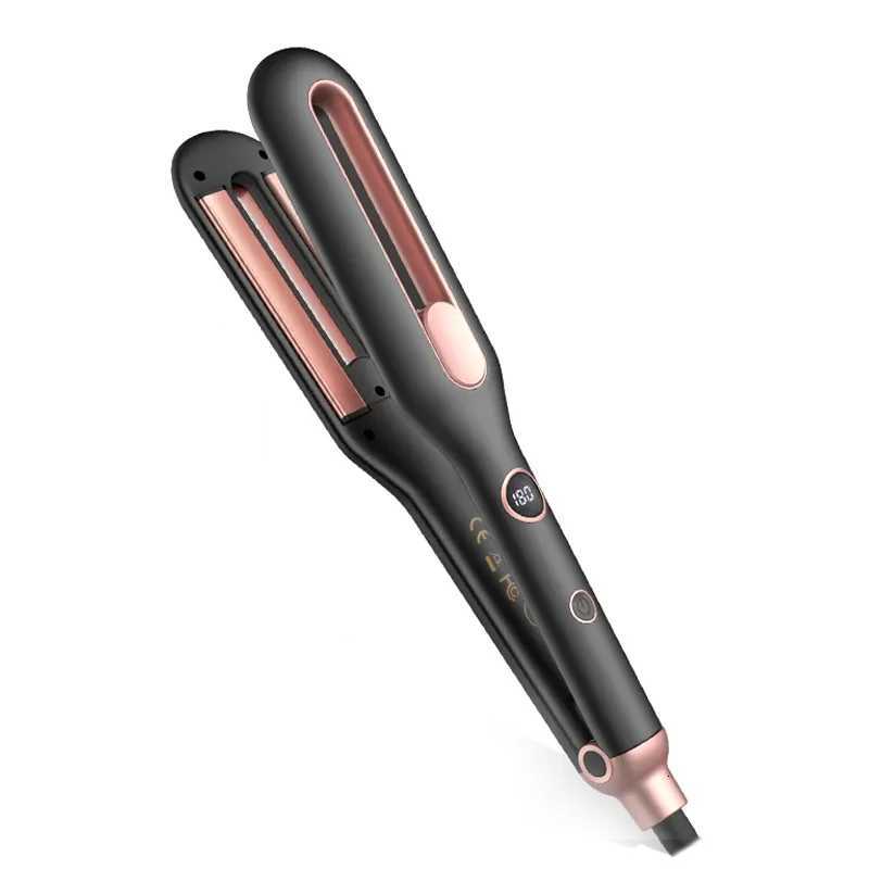 2-in-1 Portable Flat Iron Hair Straightener Heat up Home Use Electric Hair Straightener Hair Styling Tools W250814