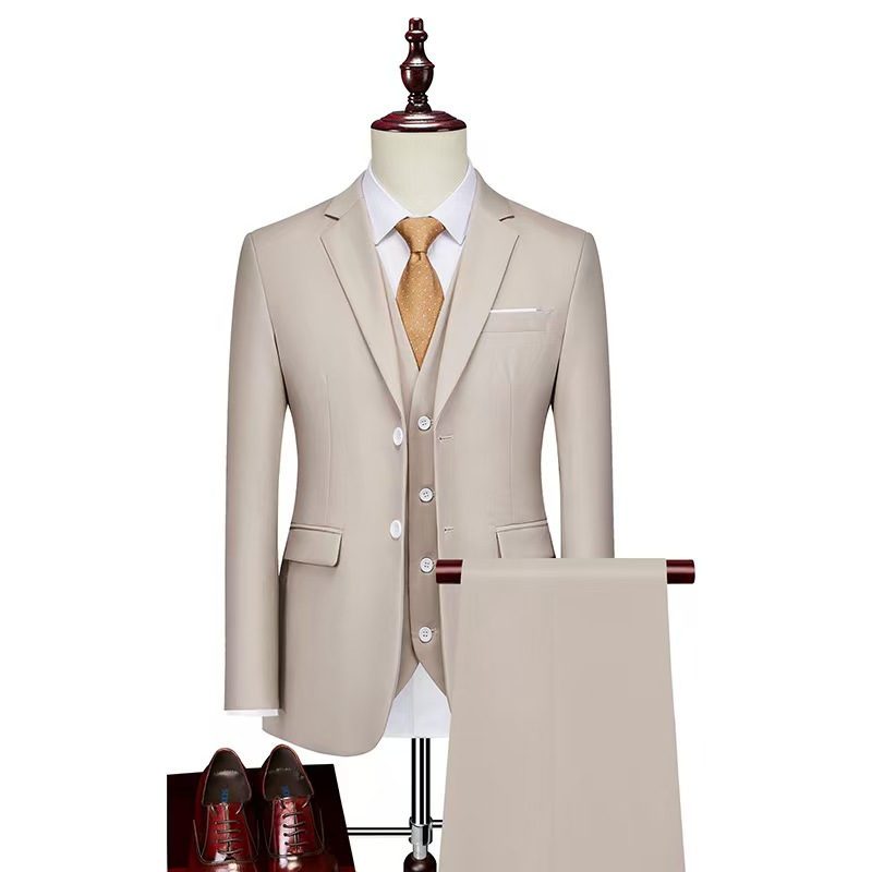 T1435 suit jacket vest pants men's business casual suit
