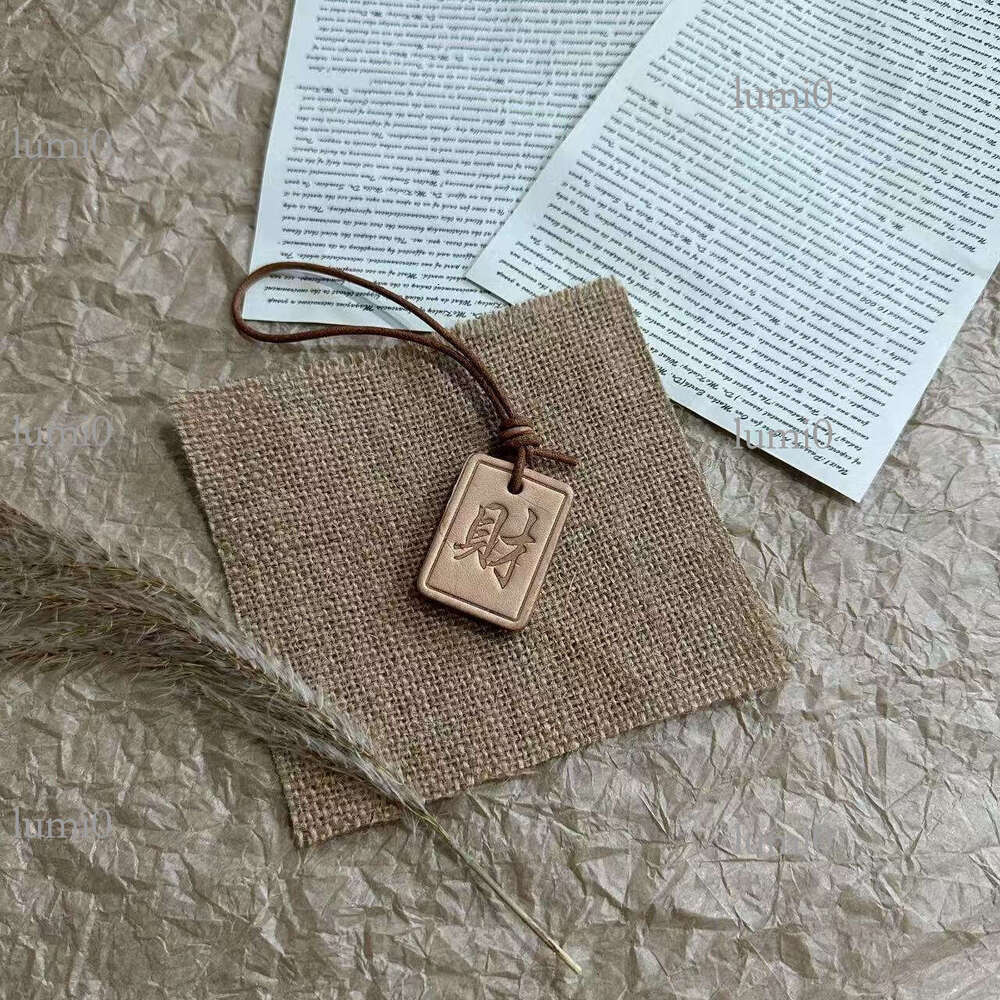 New Cowhide Bag Tree Paste Leather Rope Wedding Celebration Meaning Souvenir Car Pendant