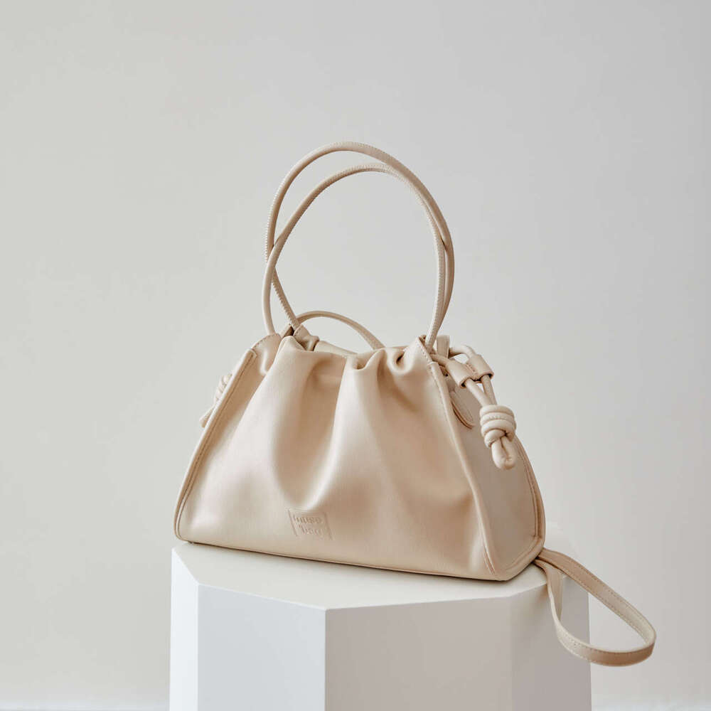 for Women High-End 2025 New Niche Design Soft Leather Pleated Cloud French Style Shoulder Crossbody Underarm Bag