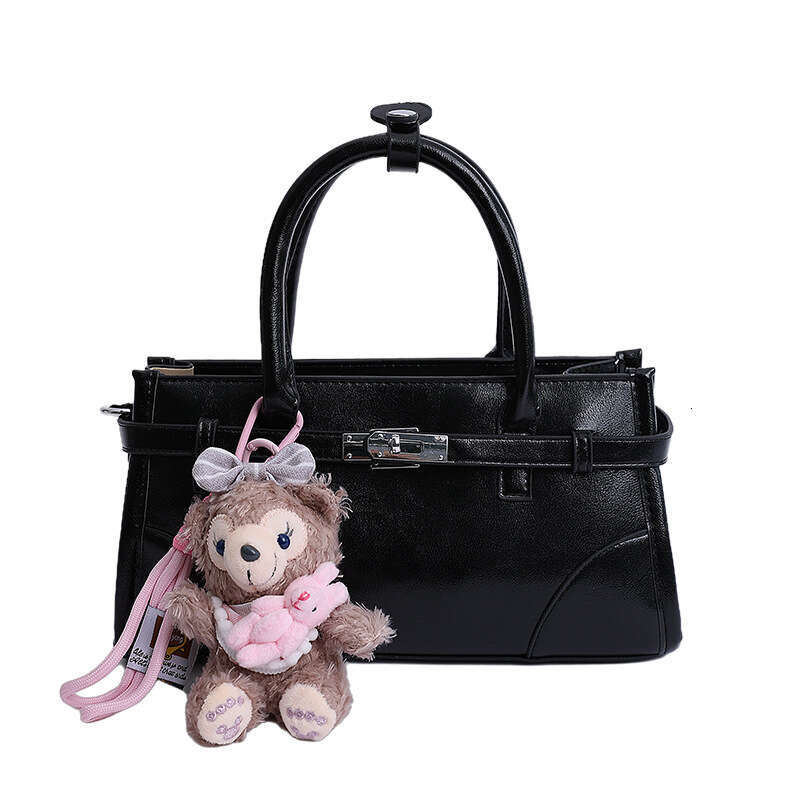 Korean 2025 New Style Solid Color Casual Shoulder Crossbody Bag in Niche Fashion Oil Wax Leather Handbag