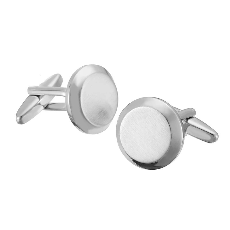 High quality mens French shirt cufflinks classic laser metal round square cuffs buttons wedding suit accessories jewelry gifts 250812