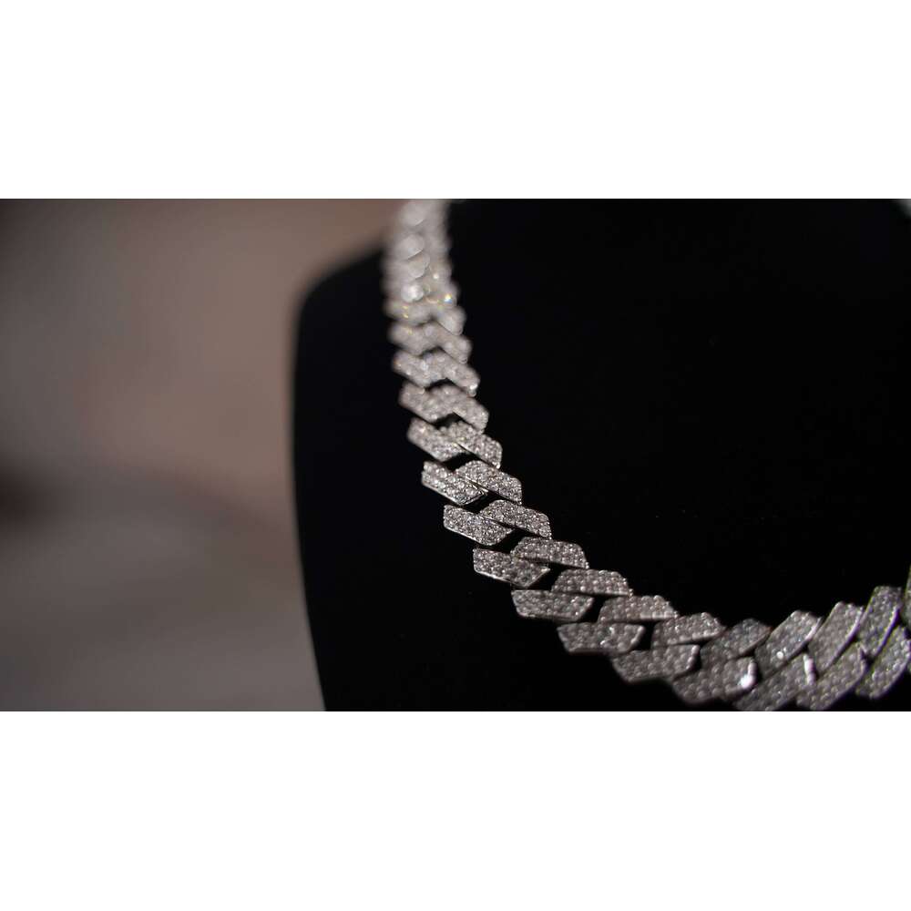 Ready to Ship Hip-Hop Jewelry Men's Gold-Plated 8mm Iced Miami Cuban Chain Brass Material