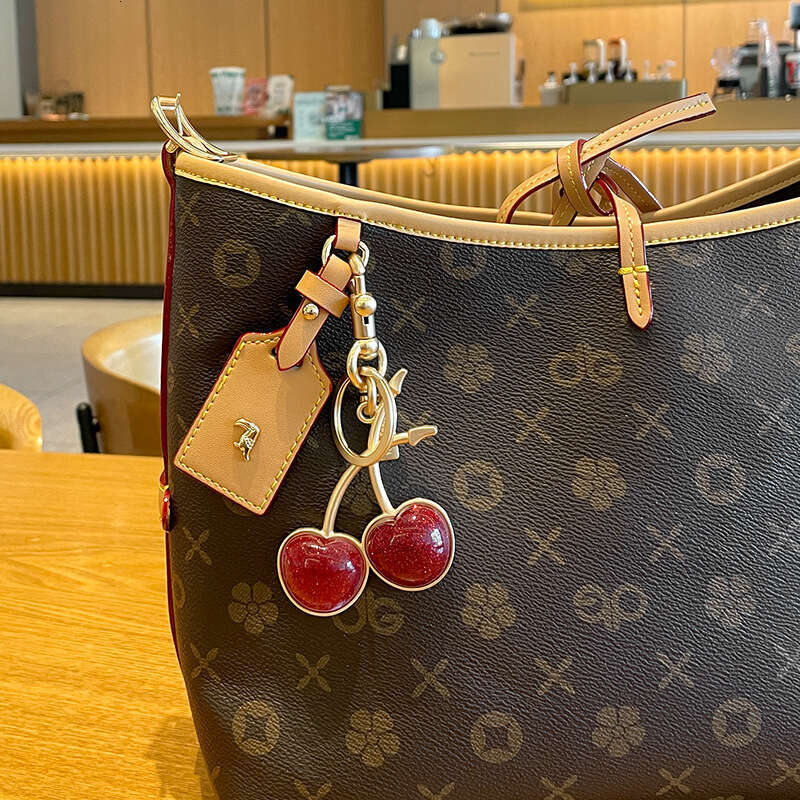 Luxury Bag charms Designer Keychain for Women Accessories Cute Fruit charm Cherry Handbag Pendant Suitable for any style of bags