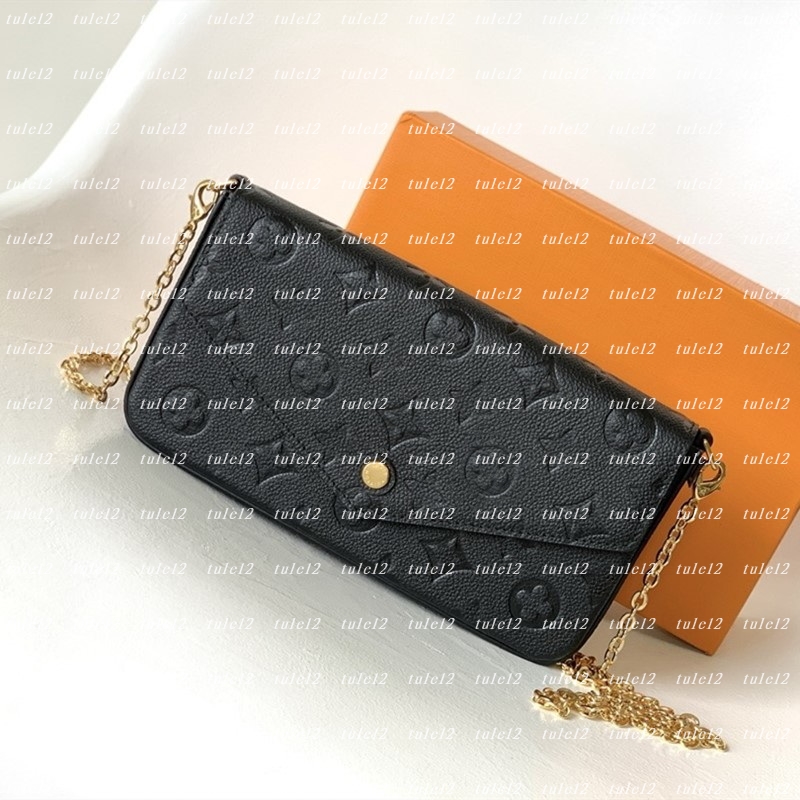 New Top quality multi pochette felice bag Womens crossbody shoulder bag underarm Bag leather chain bag mirror quality bag tote Luxury envelope bag wallet tote 19a