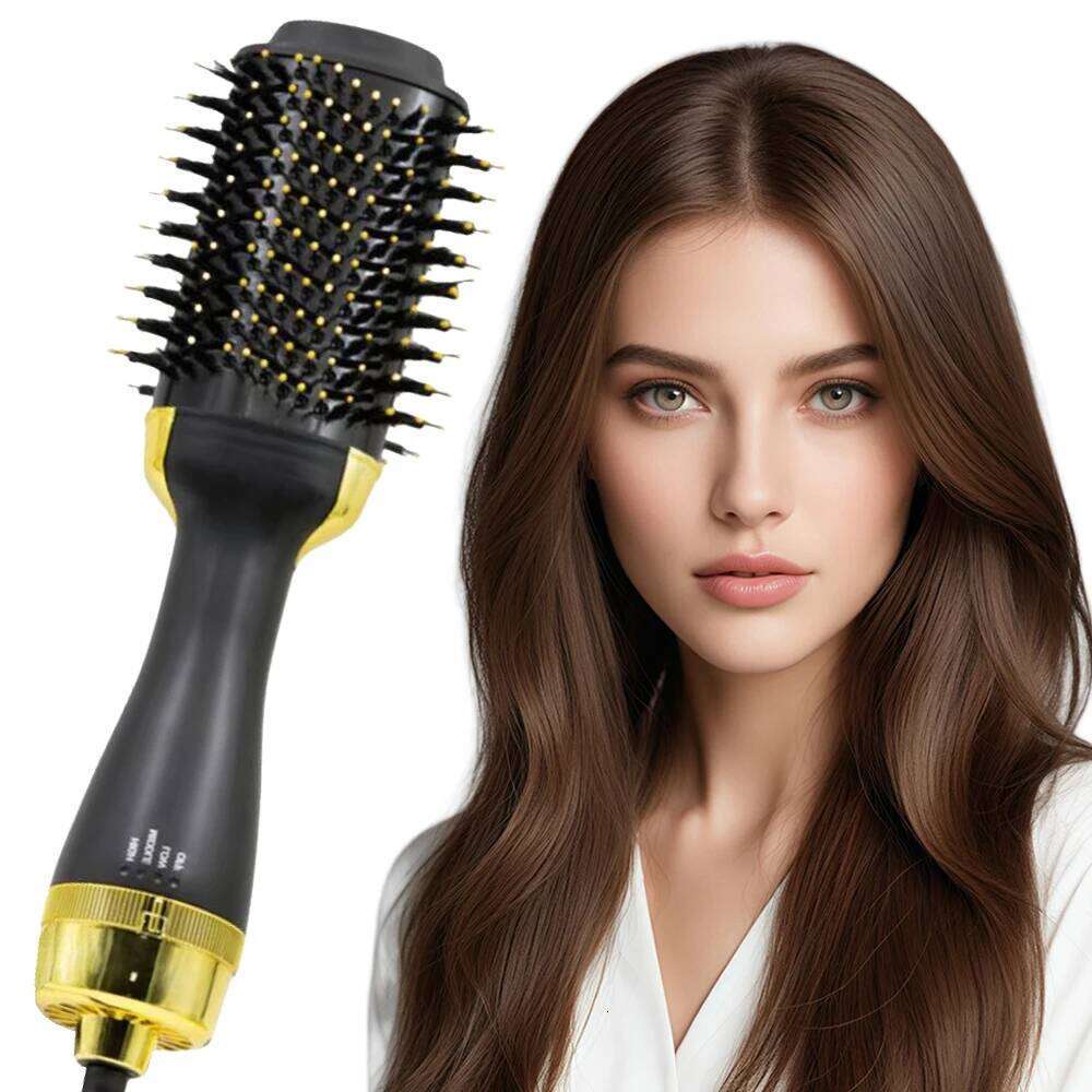Multi in one electroplating brush fuller, one-step dryer suitable for straight and curly hair