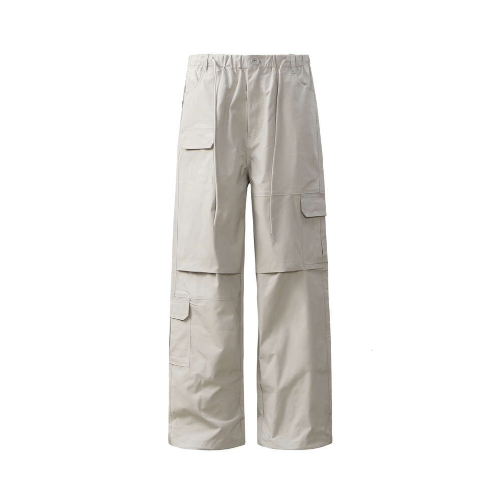 American Style Multi-Pocket Straight-Leg Cargo Trendy Brand Unisex Loose Fit Versatile Wide-Leg Draped Paratrooper Casual Long Pants B5