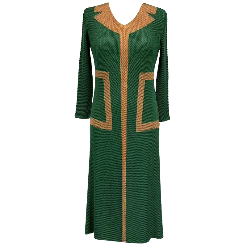 Women's Dresses Chic Full-Length Tunic with Ruched Design for Fashionable Outfits by Number 7108