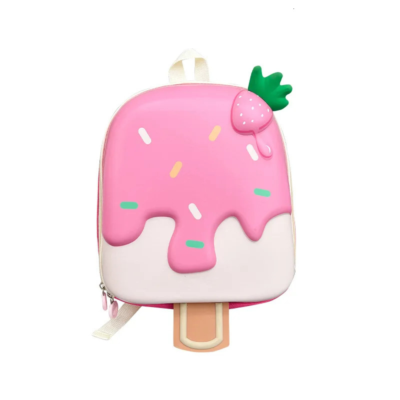 Ice Cream Childrens Backpack Fashion Princess Schoolbag Kindergarten Baby Shoulders Bag 3D Cute Bookbag Kids Birthday Gifts 250813
