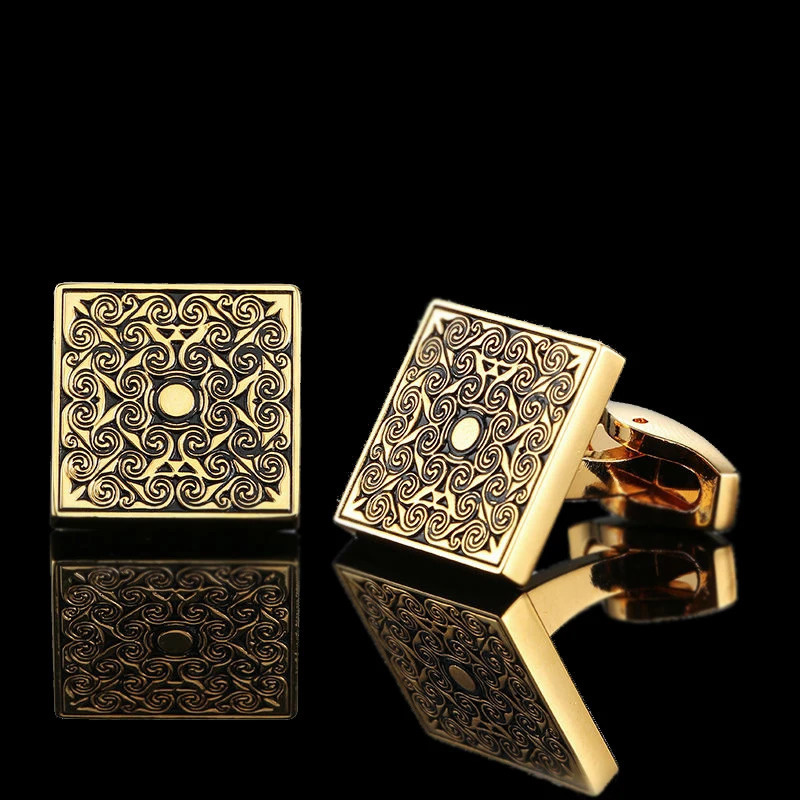 Quality Gold Color Cufflinks Retro Pattern Poker Bird Knot Fish Bullet French Shirt Cuffs Suit Accessories Wedding Jewelry 250812