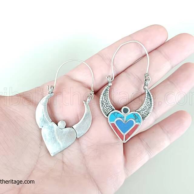 Boho Kuchi fashion Traditional Afghan Handmade Jewelry Ethnic Women's Earrings