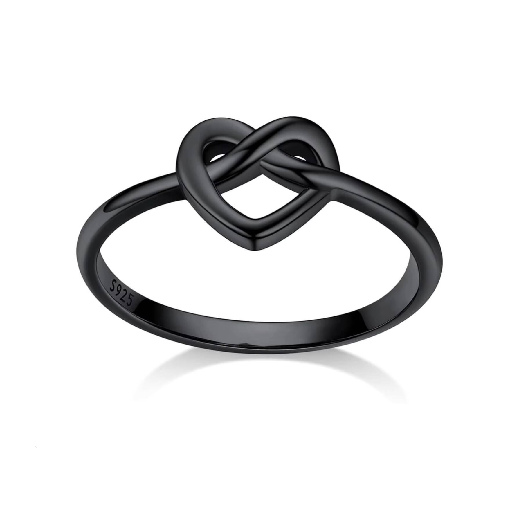 Sterling Silver Cross-Border Ring Knot Twisted Heart Exquisite Fashion Style Women's Finger