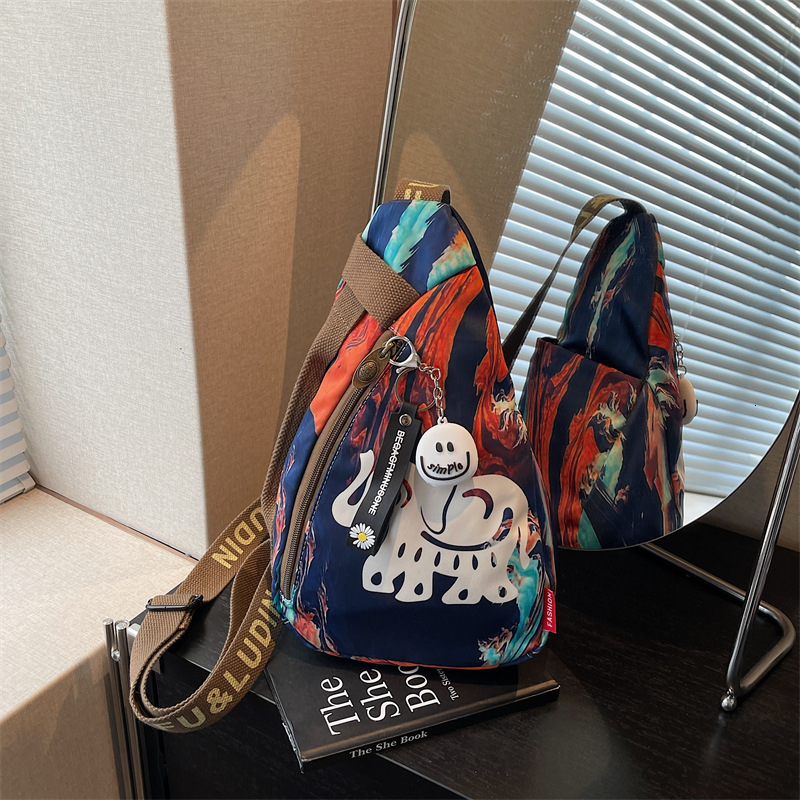 2025 New Designer Printed Multi Pocket Shoulder Bag Small Chest Bag