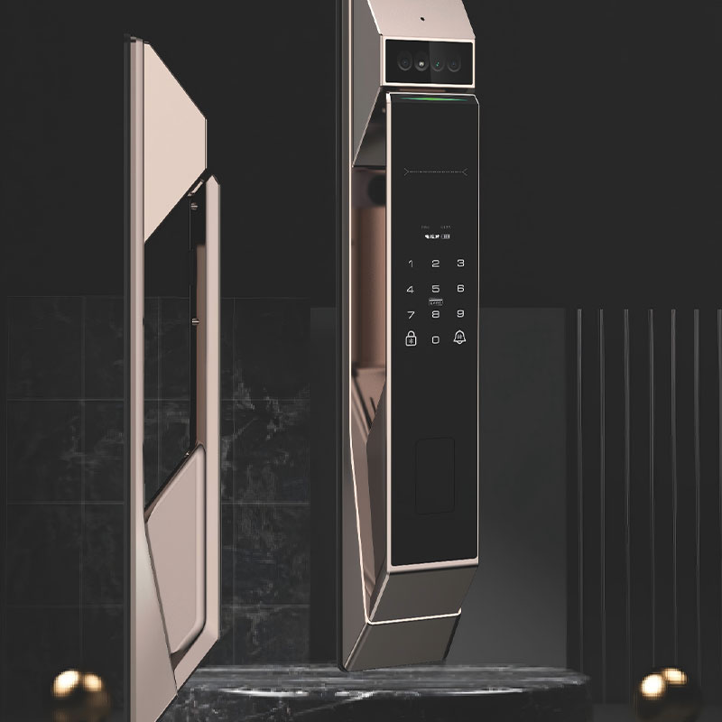 Fully Automatic Visual Intercom Face Recognition Smart Door Lock with Camera Digital Keyless Smart Lock RUBINHR X5