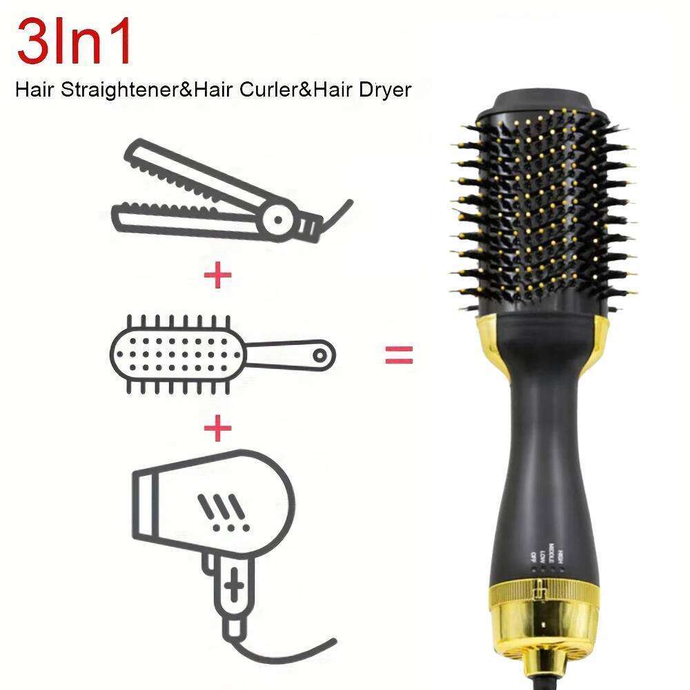 Multi in one electroplating brush fuller, one-step dryer suitable for straight and curly hair