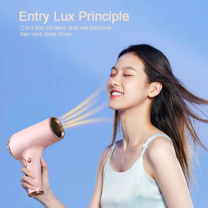 220v Cord And Cordless Dual Use Blower Hot Cold Even Wind 2 Gears Portable Mini Hair Dryer For Home Travel Art Making