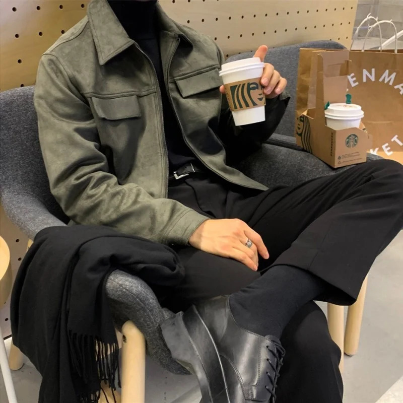 Winter Thickened Jacket Men Warm Fashion Casual Thick Suede Jackets Mens Streetwear Korean Loose Short Coat Men Outwear M-2XL 250808