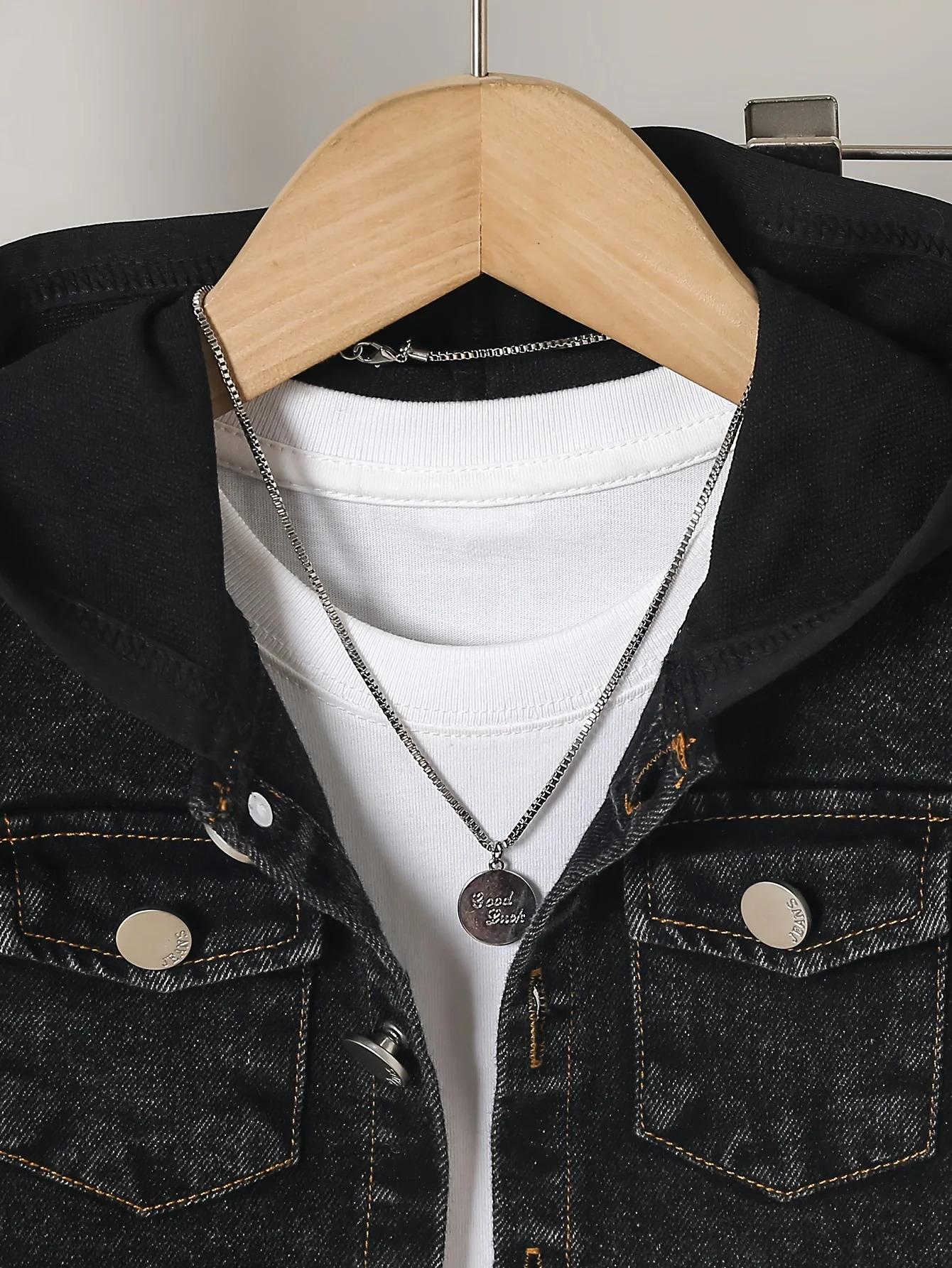 2-Piece Fall/Winter Baby Boy Trend Fashion Vintage Denim Jacket Casual Sports Sweatpants 2 Casual Outing Suit 250813