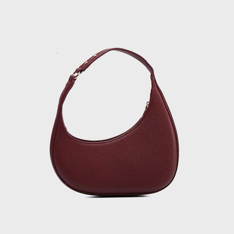 Winter New Korean Style INS Fashion Internet Celebrity Irregular Half-Moon Baguette Single Shoulder Underarm Bag for Women