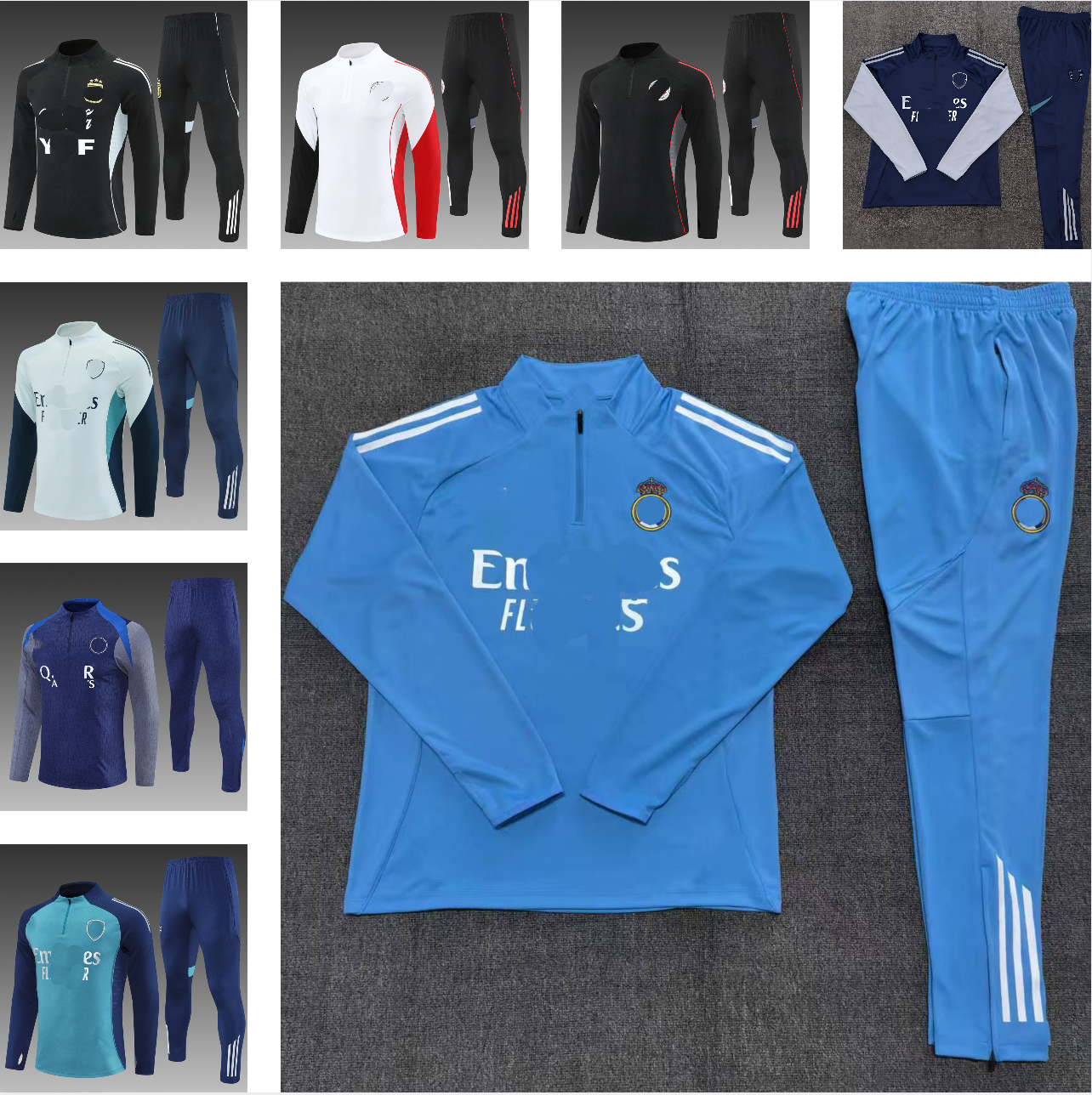 Hot sale Designer Men's Tracksuits new football training suit international fan version pure cotton sweat absorbing sportswear autumn and winter styles soccer