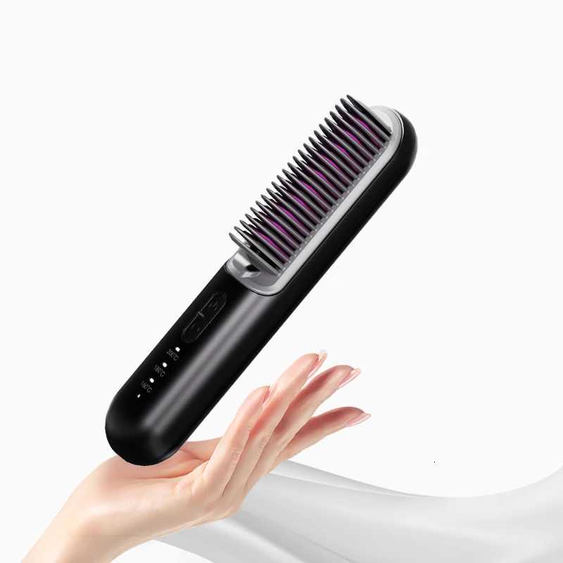 1 PC KSKIN New Trend Product Portable Rechargeable Negative Ion 10 Minutes Auto-Off Mini Cordless Hair Straightener Comb W250814