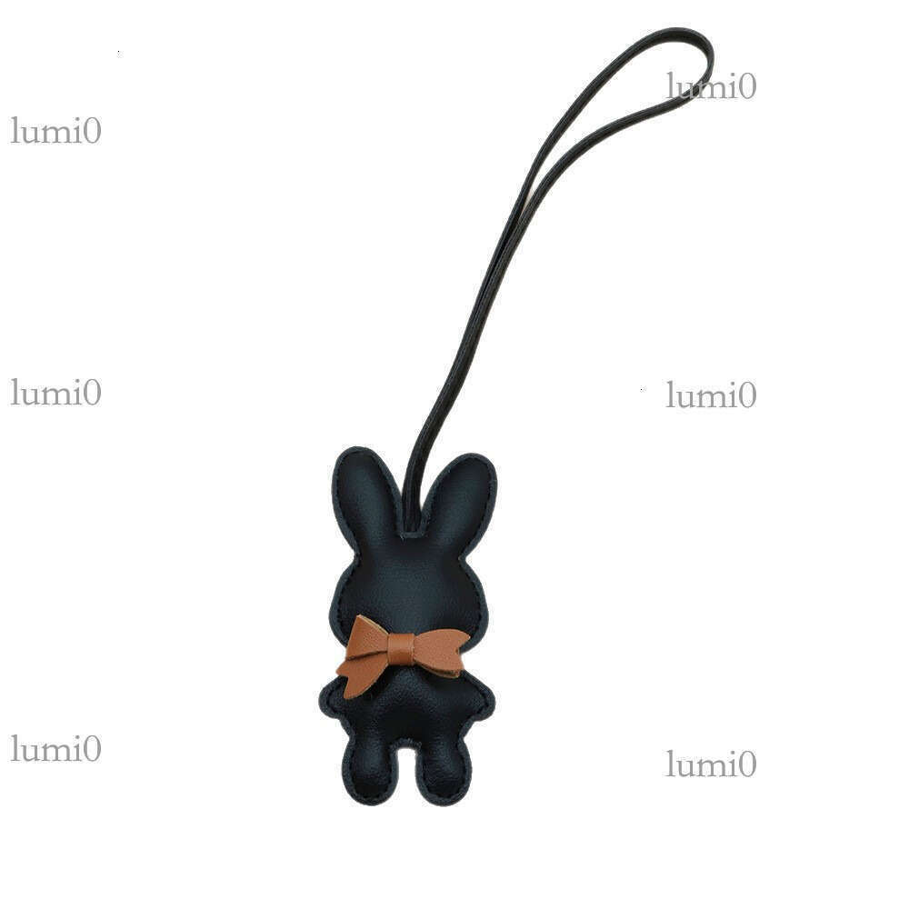 New Creative Lanyard PU Leather Cute Cartoon Bunny Fashion Backpack Accessory Pendant