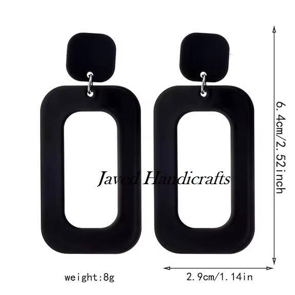 High-quality High-polished Shiny Handmade Colorful Resin fashion Earrings for Women Style Indian