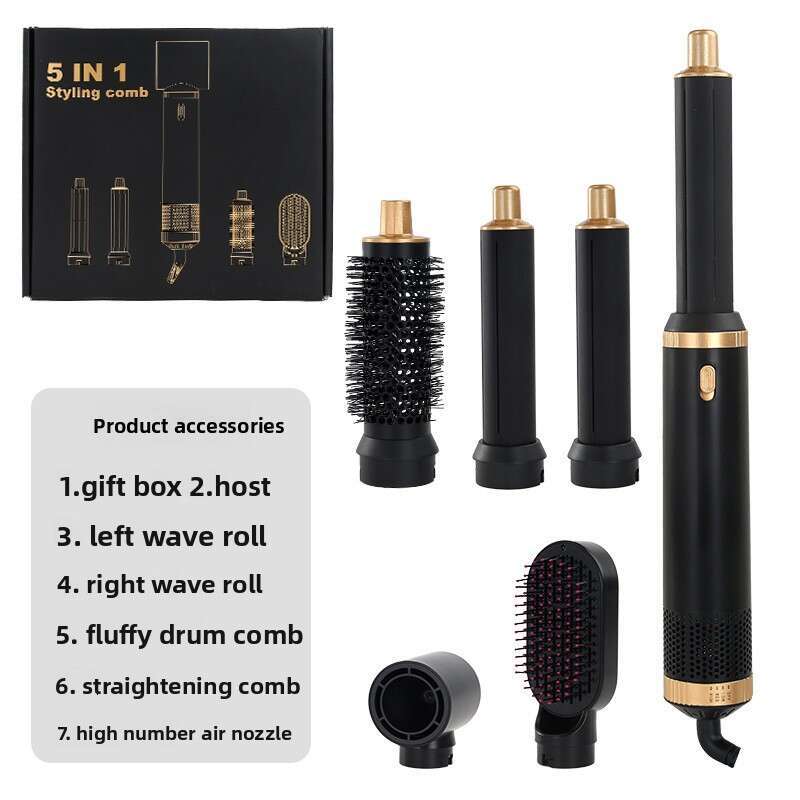 5-In-1 Multifunctional Styling Comb Lnstant Heat-up High-Speed Dryer Constant Temperature Hair Care Negative-Ion Curling-Iron