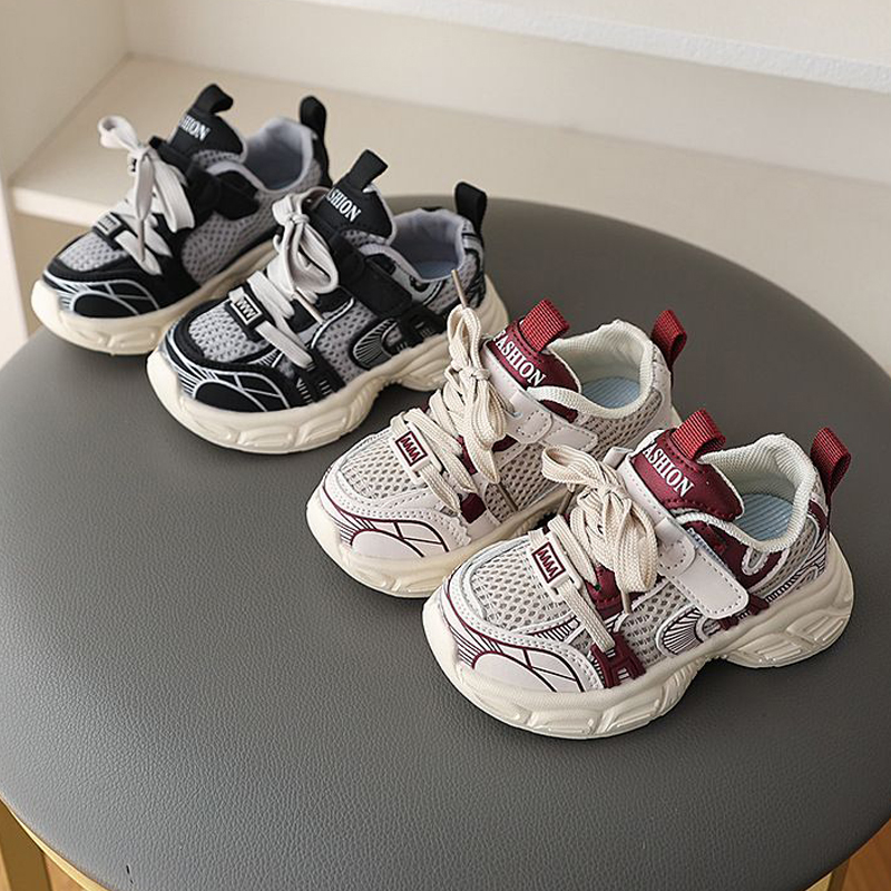 Girl Sports Shoes 2025 New Style Soft Sole Toddler's Casual Shoes Kidsnest Fashionable Breathable Shoes for Kids Boy Size 21- 30 K0647
