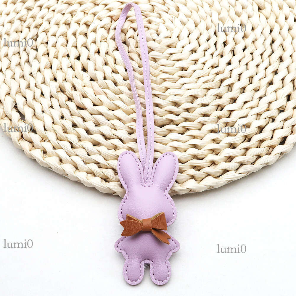 New Creative Lanyard PU Leather Cute Cartoon Bunny Fashion Backpack Accessory Pendant