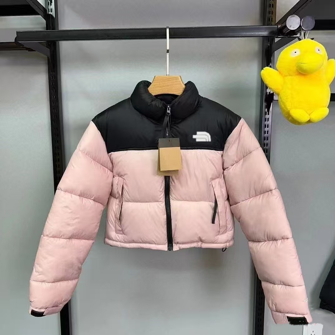 puffer jacket women designer women jacket crop short coat winter white black female overcoat high waist quilted down jackets female thick warm cotton coats