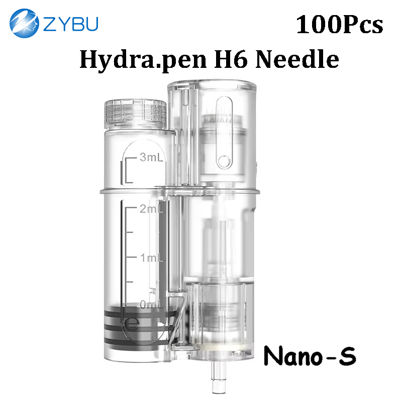 Hydra Pen H6 Hydra.Pen Cartridge 100 PCS 18 Pins 42 Pin 36-Pin Silicone Nano Derma Stamp Needle Dermapen Nano-HR Nano-HS MTS Replacement Disposable Co