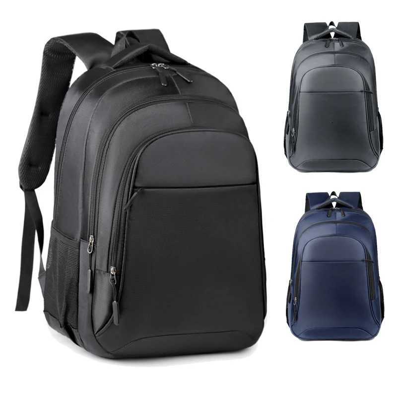 Large-capacity backpack - laptop backpack with padded shoulder straps and side pockets - black backpack XJ250814