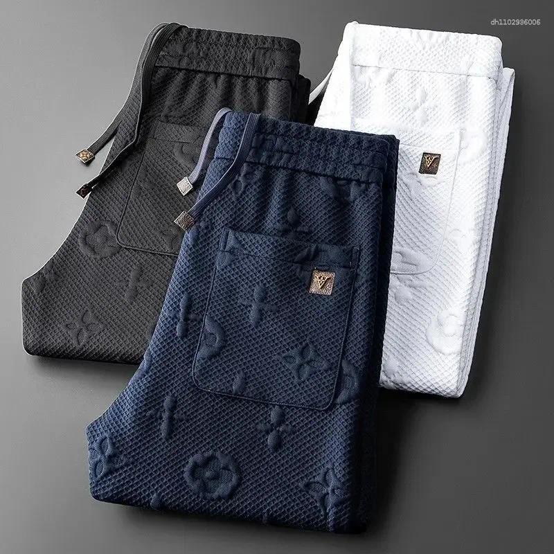 Men's Pants 2026 Neew Autumn And Winter 3D Three-dimensional Jacquard Fashion Slim-fit Sports Knitted Sweatpants Casual