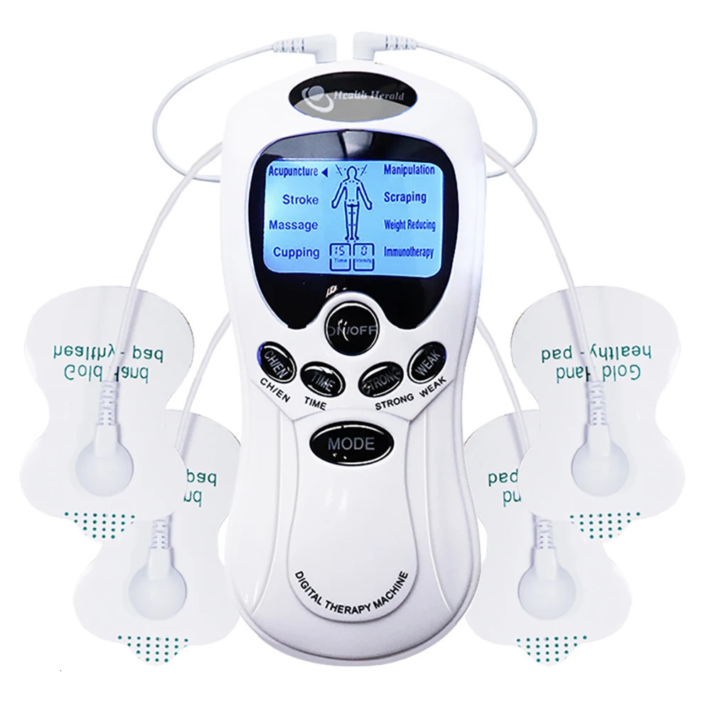 Electric Dual Output Tens Massage Machine Electrical EMS Muscle Stimulator Full Body Pulse Massager Acupuncture Health Care 250812