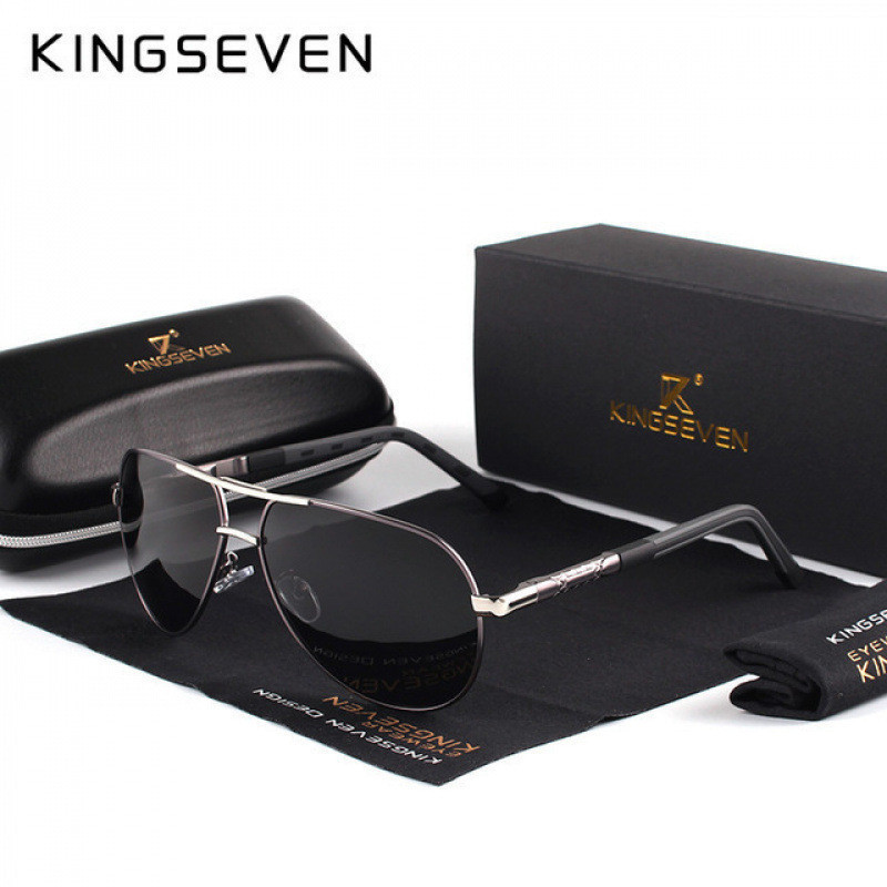 KINGSEVEN Sunglasses Polarized Coating Lens Oculos Male and Female Automatic Reset Frame Driving Glasses 250213