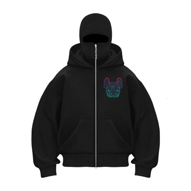 2025 Mens Sports Mask Hoodie AutumnWinter Casual Sports Top Street Warm Fashion Hoodie 250813