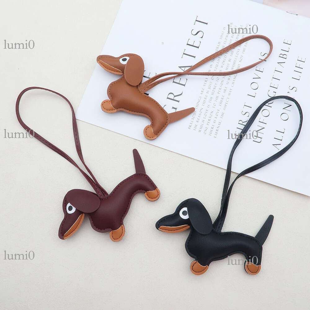 Internet Celebrity Dachshund Dog Cartoon Leather Puppy Bag Pendant Phone Case Creative Car Accessories